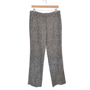 Agnona Italy Alpaca Wool Textured Trouser Pant Black White IT 46 US 10 Medium